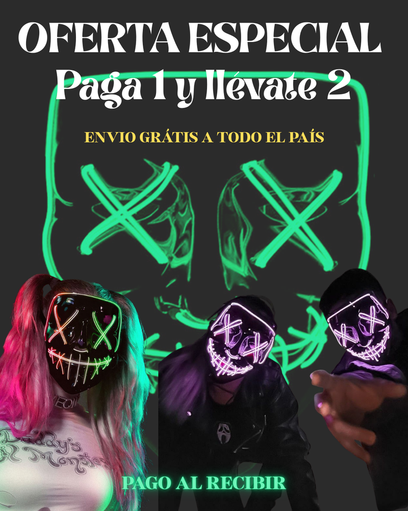🔥COMBO Paga 1 y llévate 2 Mascara  Led  De La Purga🔥
